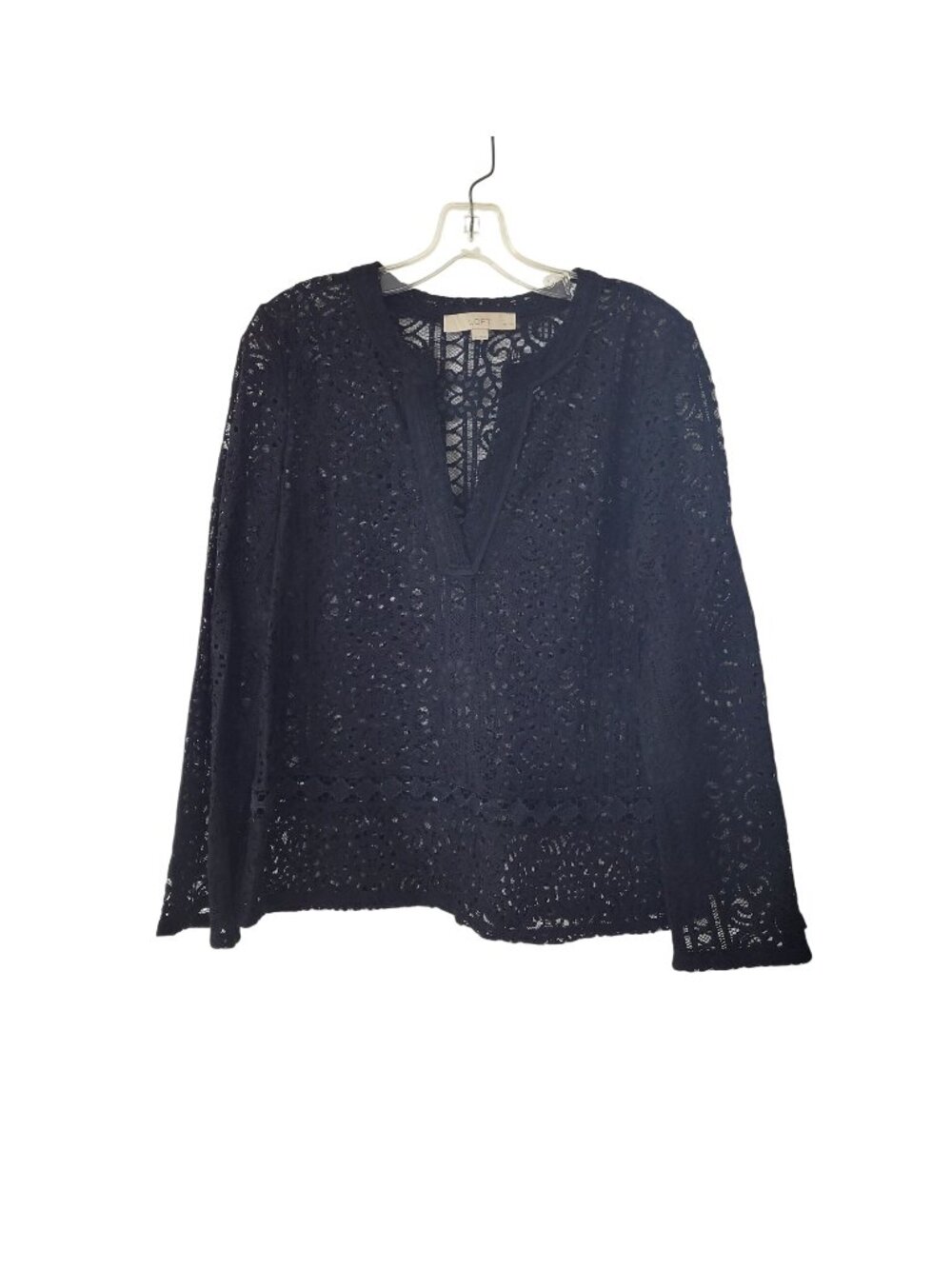 Loft Black Lace Blouse/Cover Up - Picture 1 of 5